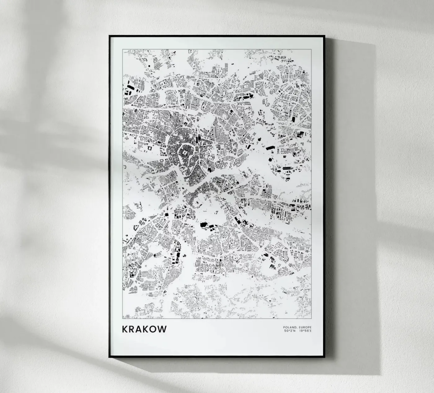 Krakow acrylic glass by The Cartography Collection