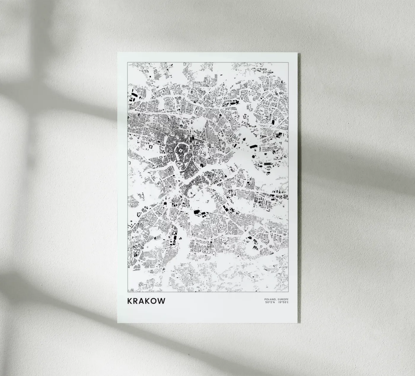Krakow acrylic glass by The Cartography Collection