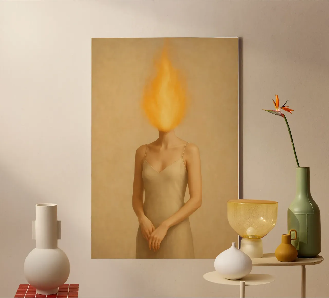 Fuoco interiore tela con Cornice a cassetta da Mosaic Dialogue