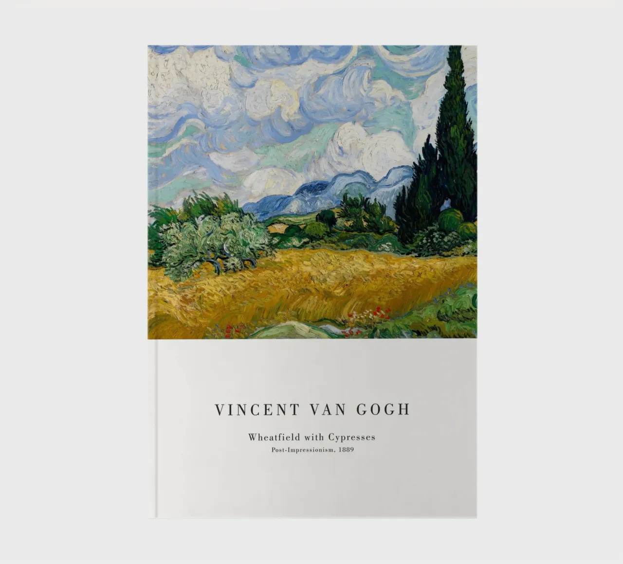 Van Gogh - Crop field with cypresses notebook by Old Masters