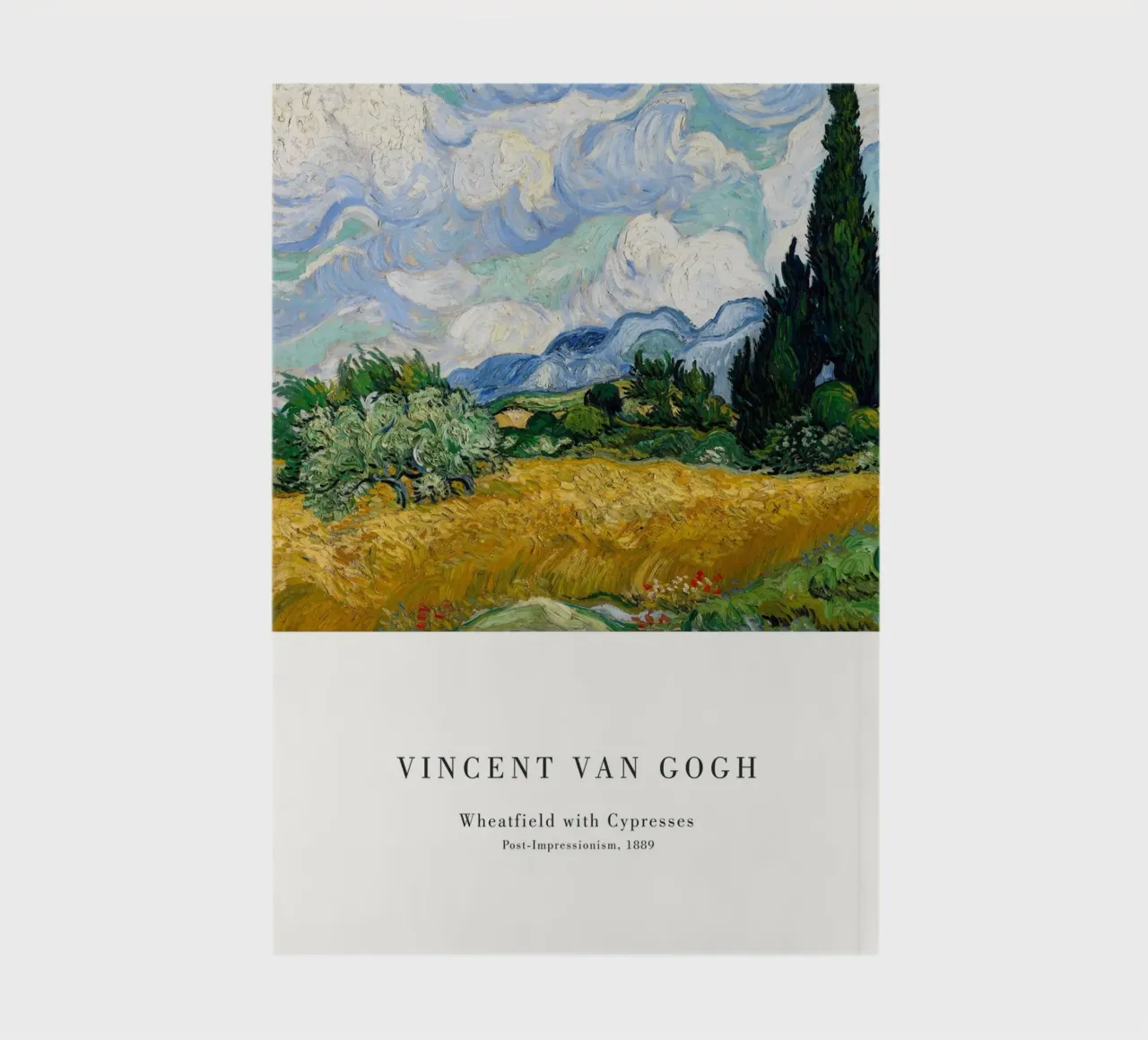 Van Gogh - Crop field with cypresses notebook by Old Masters