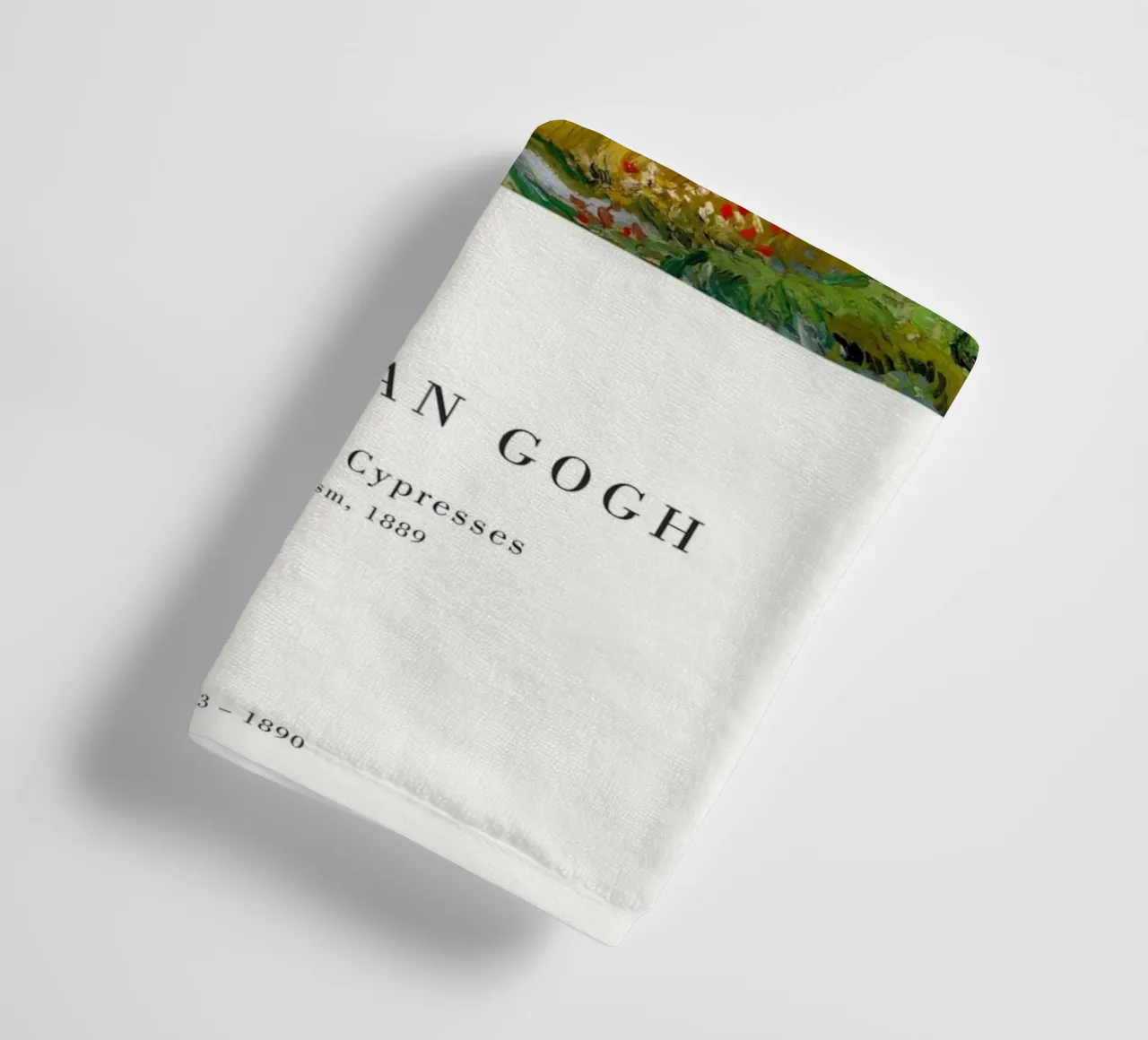 Van Gogh - Crop field with cypresses towel by Old Masters