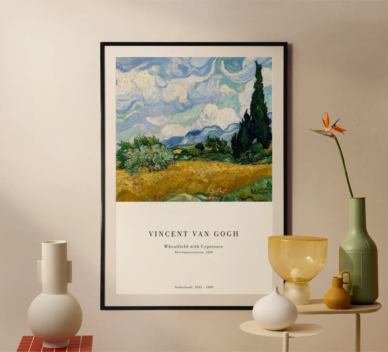 Van Gogh - Crop field with cypresses poster by Old Masters