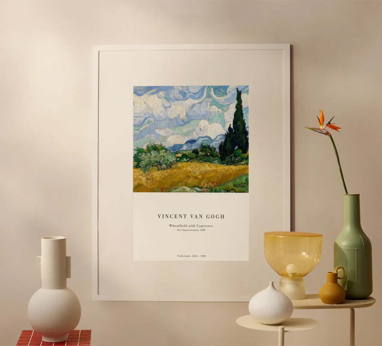 Van Gogh - Crop field with cypresses poster by Old Masters