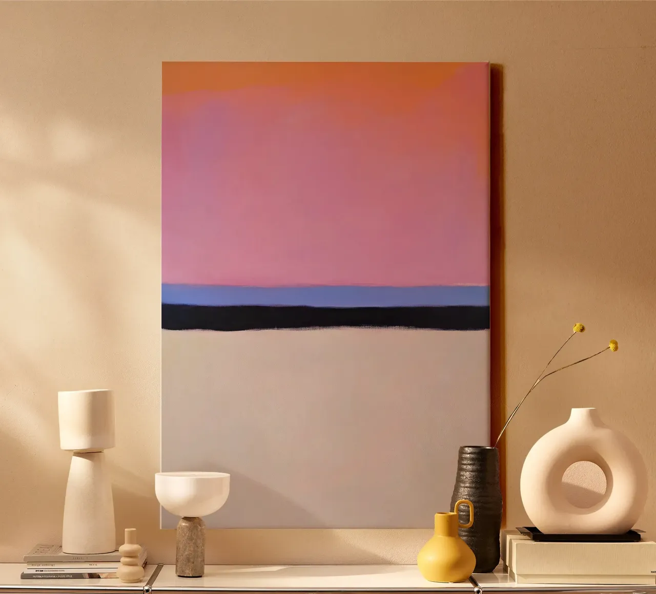 Abstract Silence - Horizontal Painting canvas by Euphoria Theresa