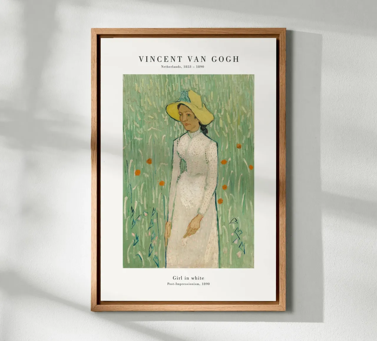Van Gogh - Ragazza in bianco tela con Cornice a cassetta da Old Masters
