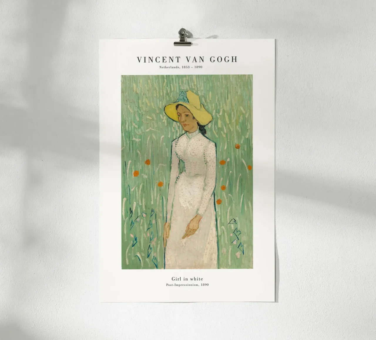 Van Gogh - Ragazza in bianco poster da Old Masters