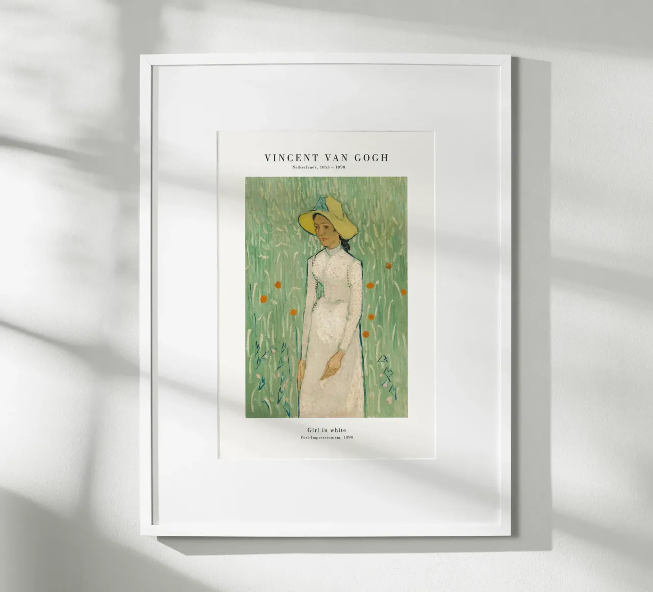 Van Gogh - Ragazza in bianco poster da Old Masters