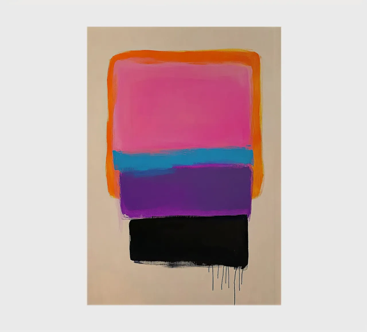 Modern composition - rectangles in colour on light beige notebook by Euphoria Theresa