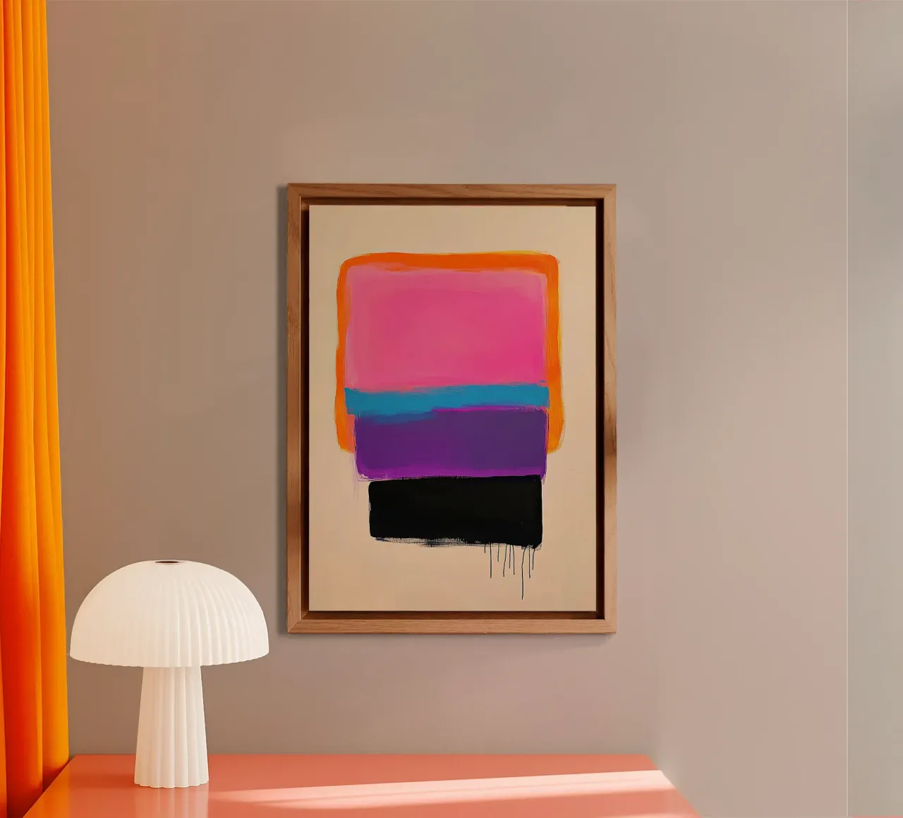 Composizione moderna - rettangoli di colore su beige chiaro alluminio dibond da Euphoria Theresa