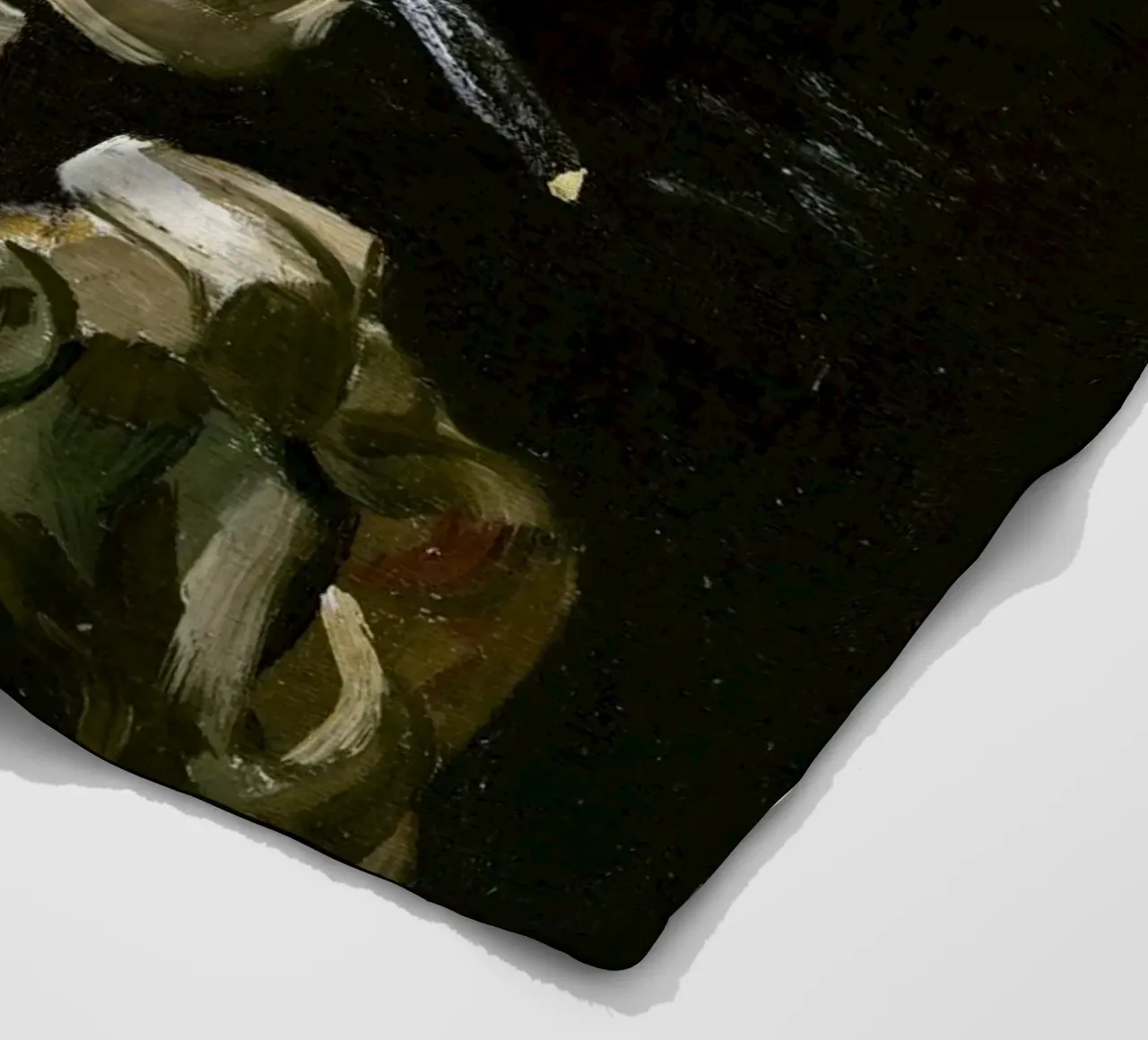 van Gogh - Testa di scheletro con sigaretta accesa coperta in pile da Old Masters