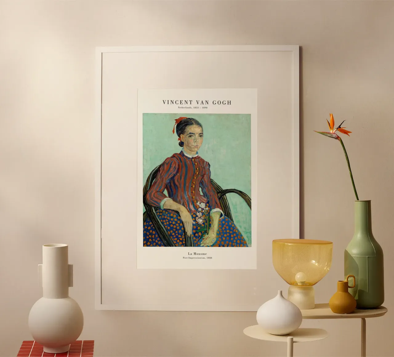 Van Gogh - La Mousme poster con telaio in plastica da Old Masters