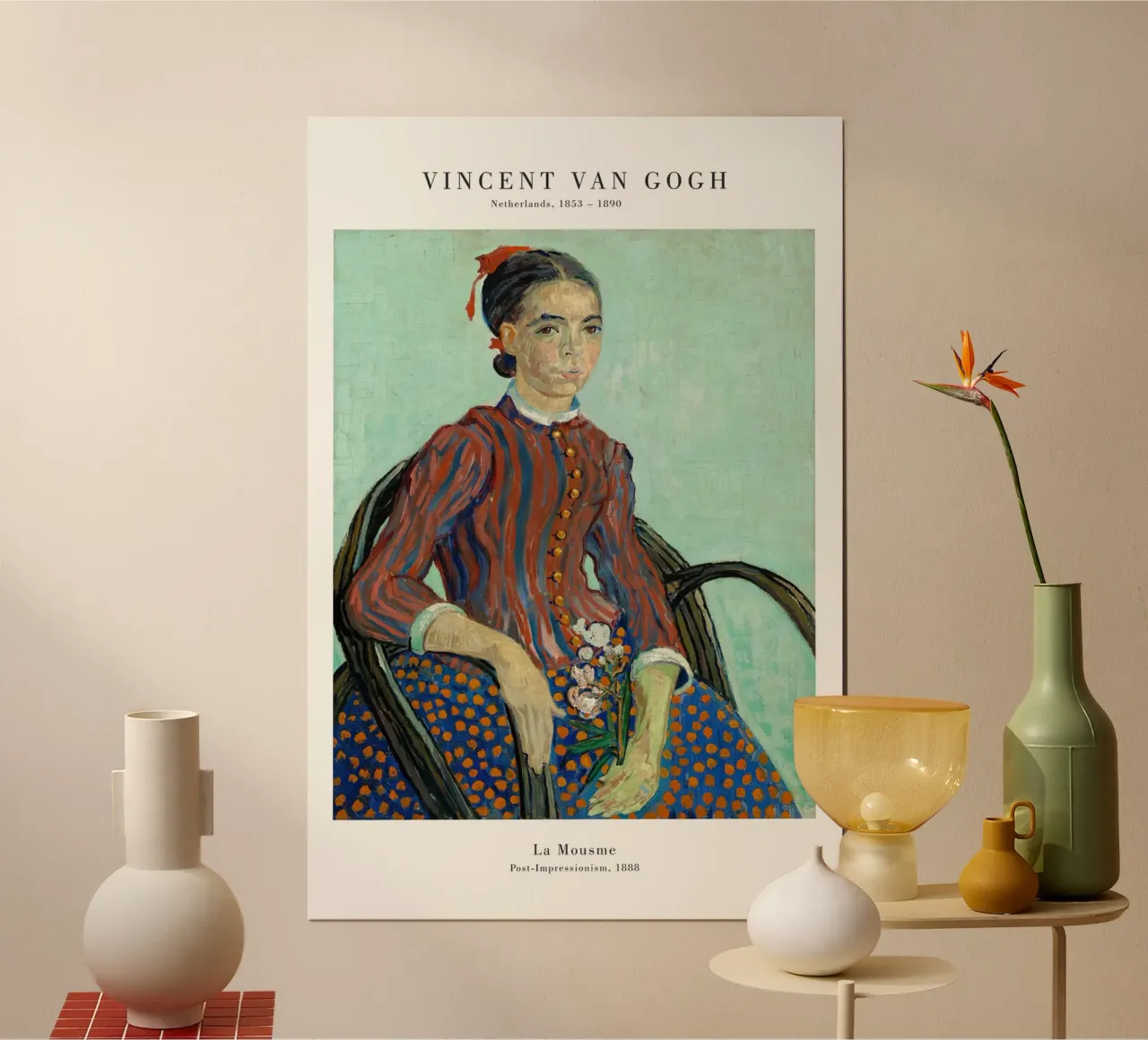 Van Gogh - La Mousme poster con telaio in plastica da Old Masters