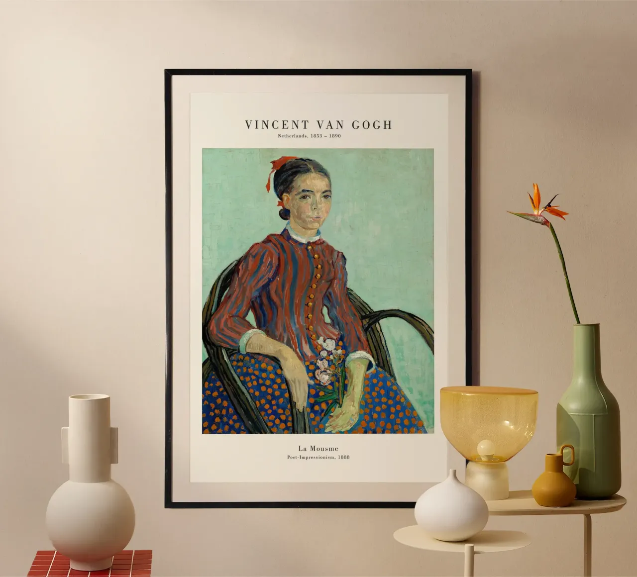 Van Gogh - La Mousme poster con telaio in plastica da Old Masters