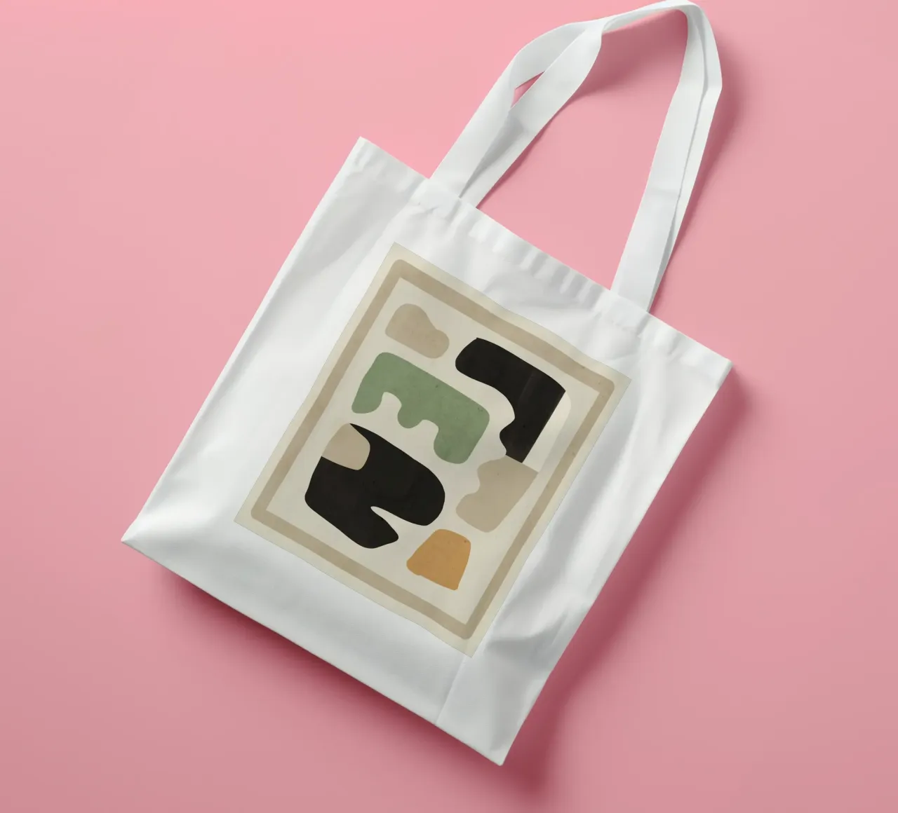 Forme astratte moderne minimali 01 borsa in juta da ThingDesign