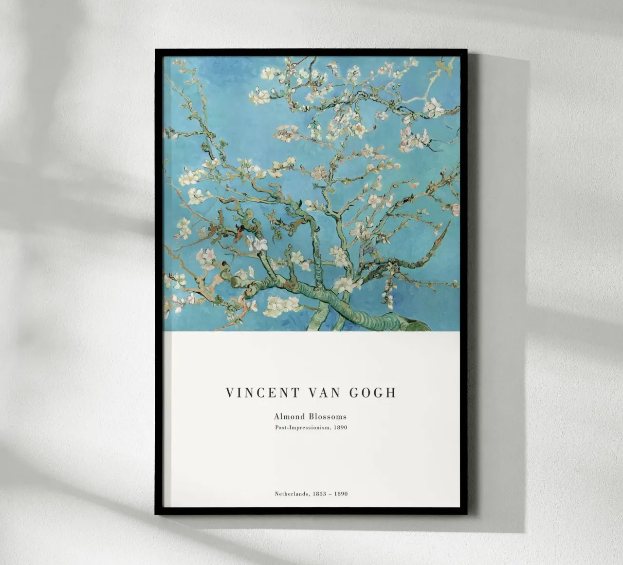 Van Gogh - Mandorlo in fiore poster con telaio in plastica da Old Masters