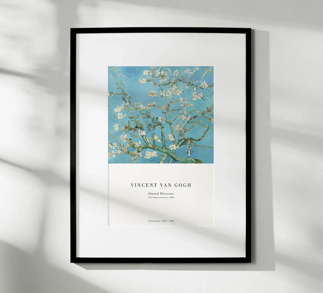 Van Gogh - Mandorlo in fiore poster con telaio in plastica da Old Masters