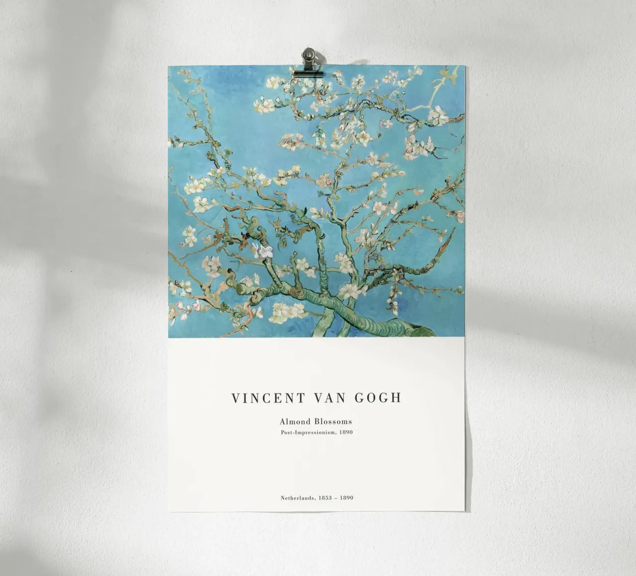 Van Gogh - Mandorlo in fiore poster con telaio in plastica da Old Masters