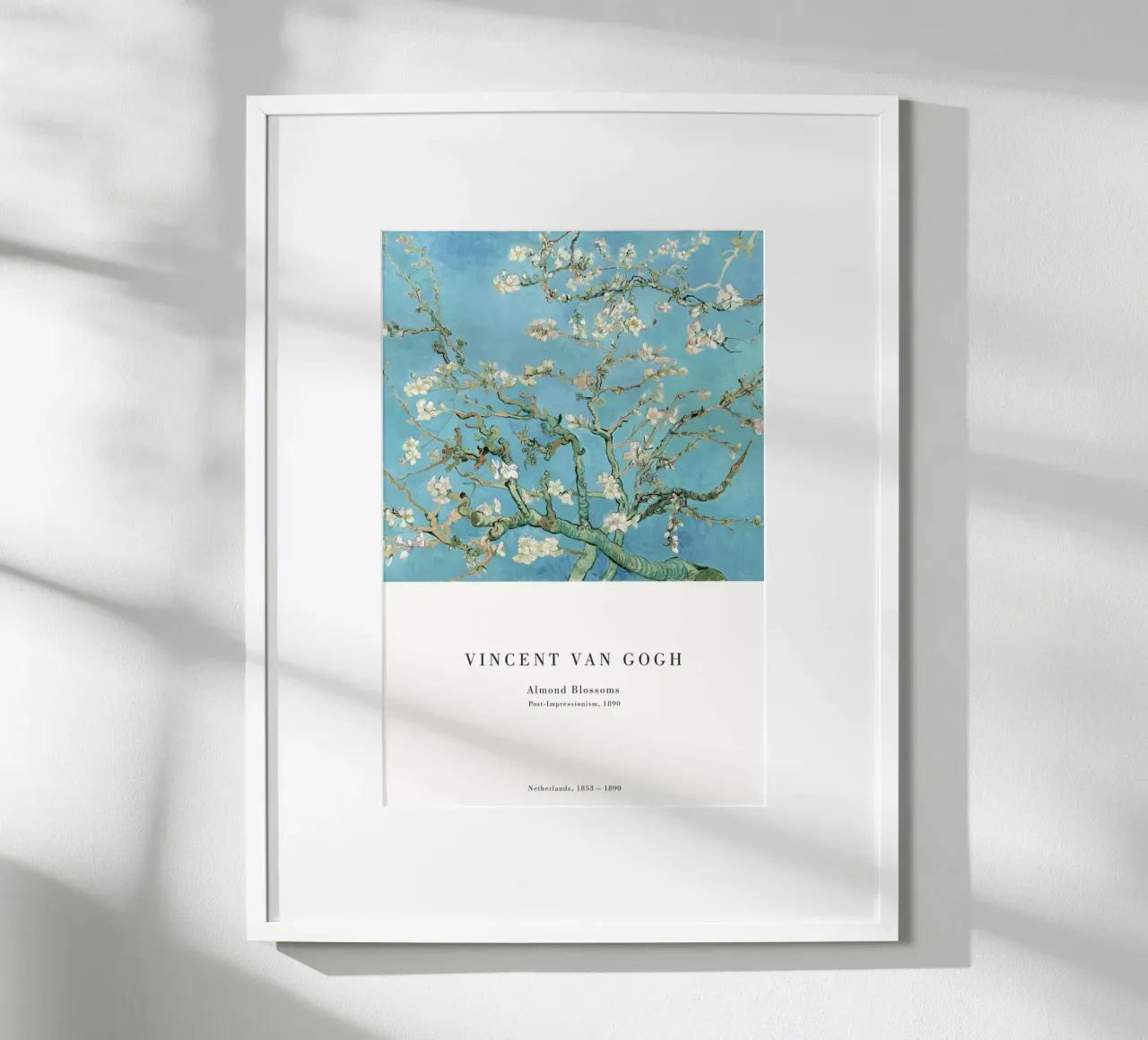 Van Gogh - Mandorlo in fiore poster con telaio in plastica da Old Masters