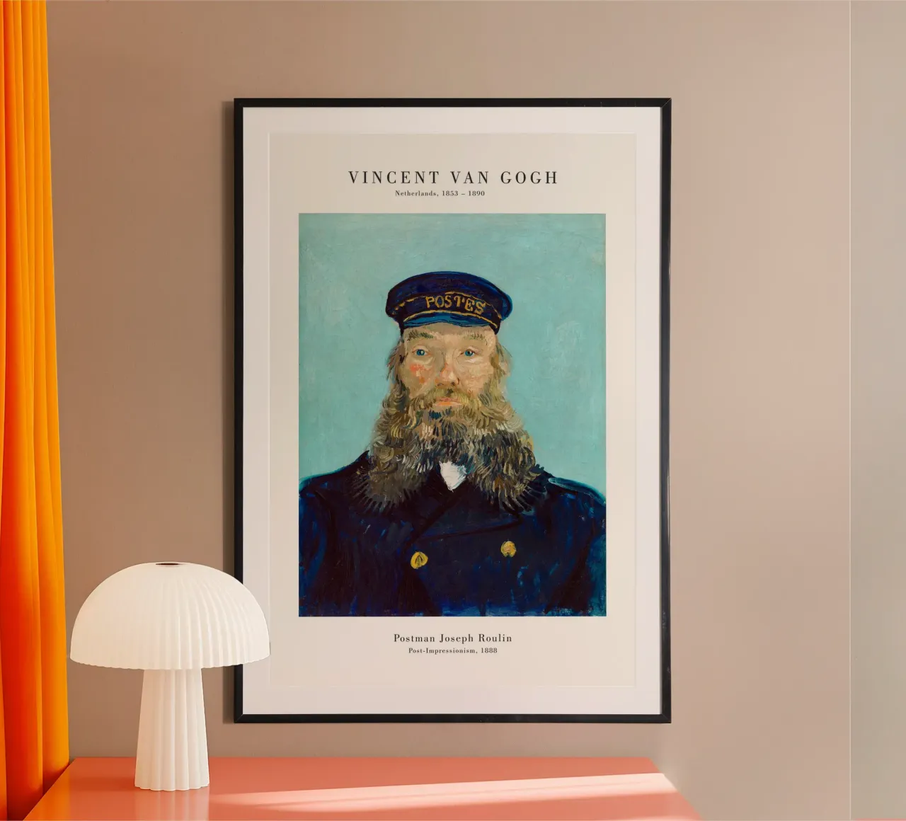 Van Gogh - Il postino Joseph Roulin poster con telaio in plastica da Old Masters