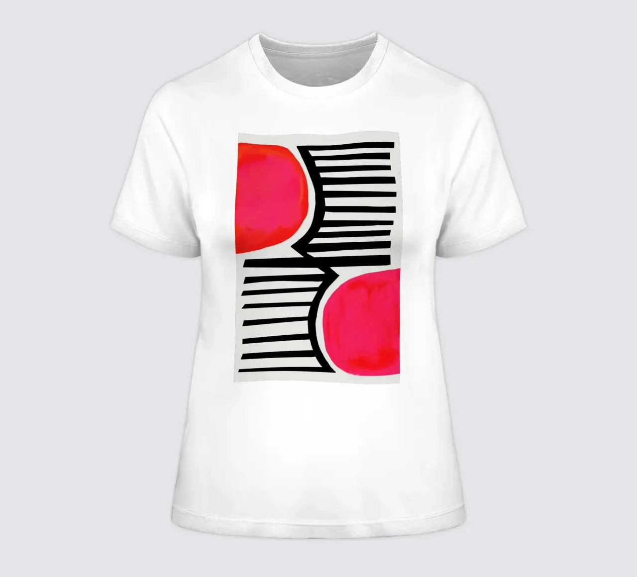 Zonsondergang schaduwen dames t-shirt getailleerd van Fox & Velvet