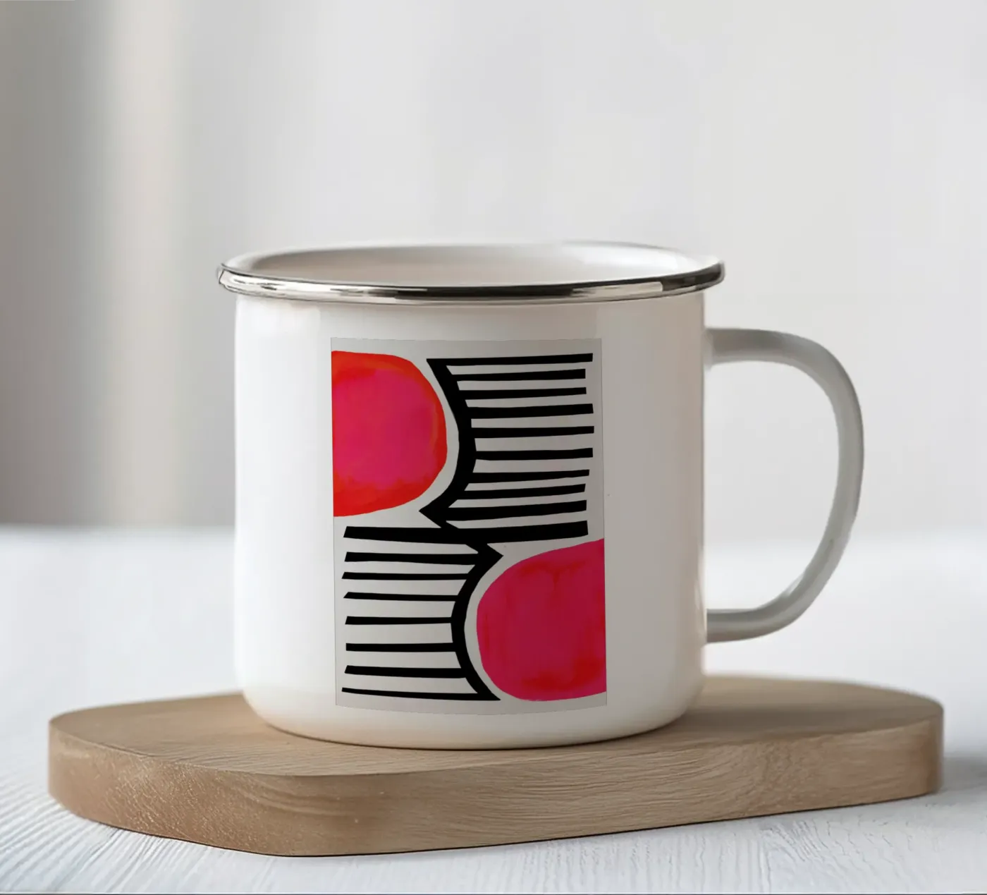 Sunset Shadows enamel mug by Fox & Velvet