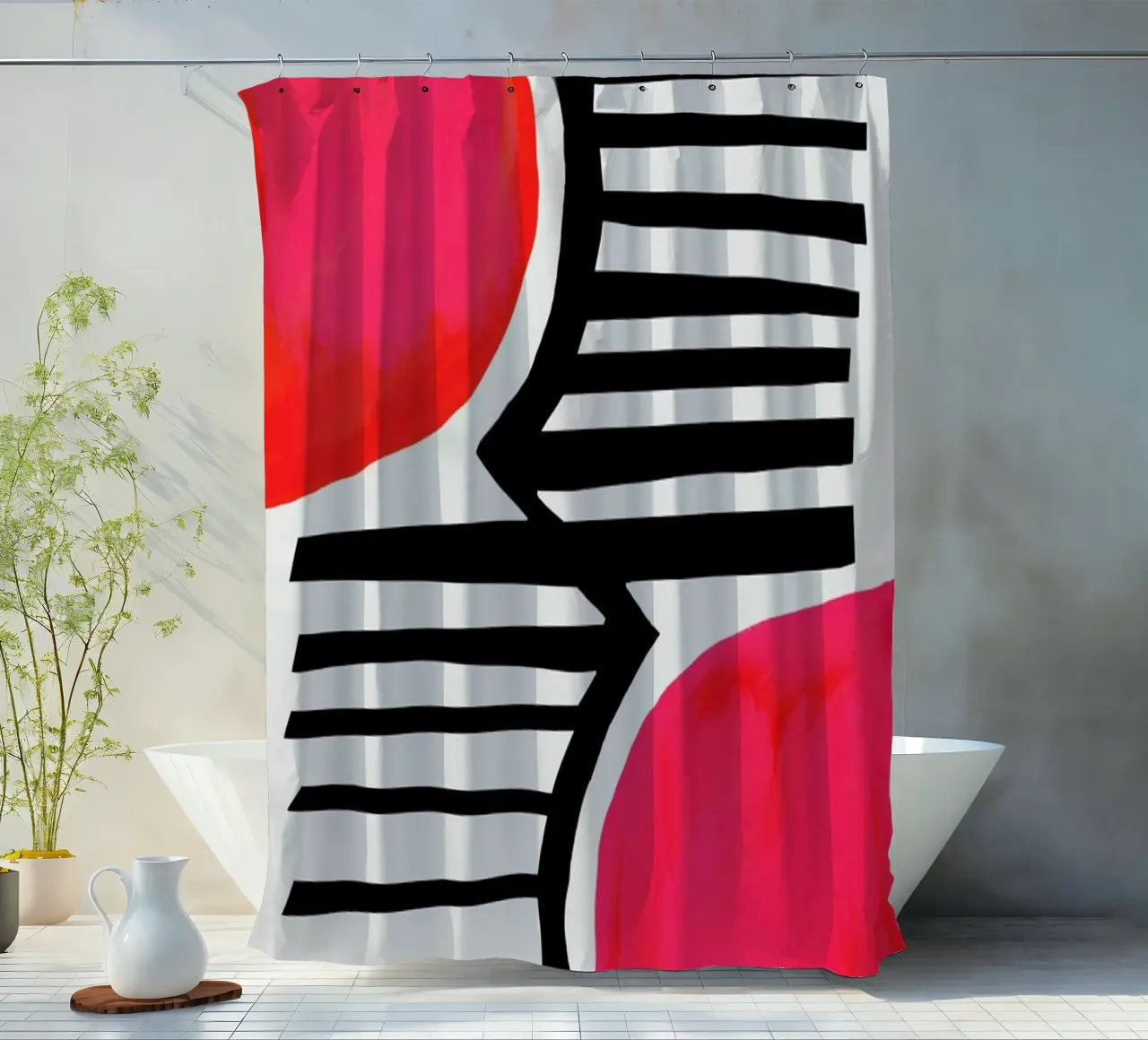 Zonsondergang schaduwen douchegordijn van Fox & Velvet