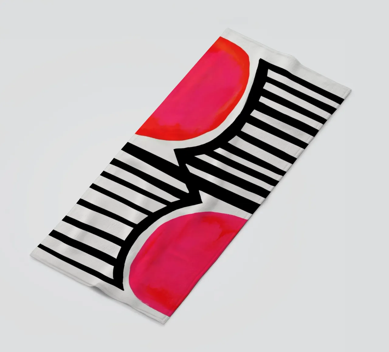 Zonsondergang schaduwen strandhanddoek van Fox & Velvet