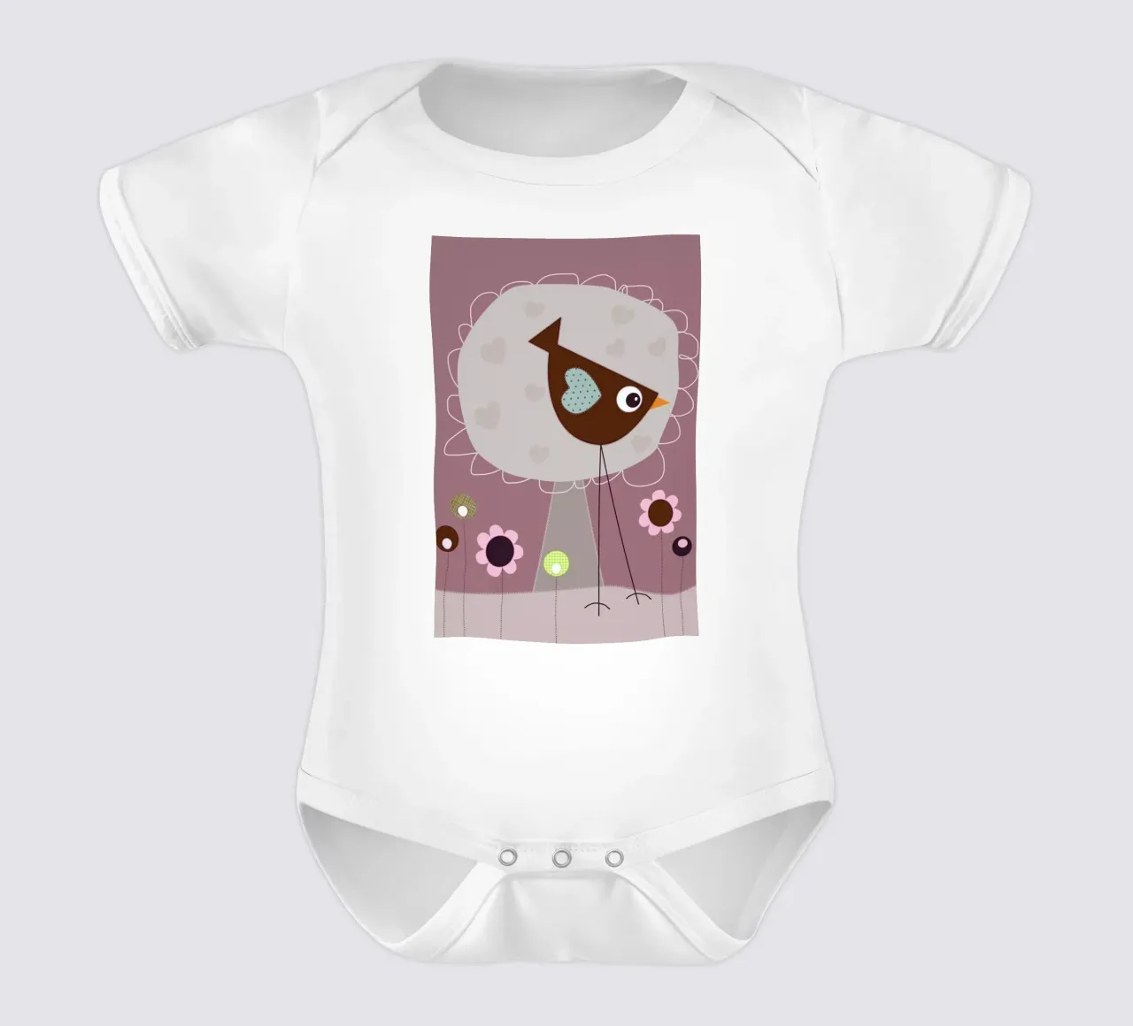 Lovely Bird Front of a House body neonato maniche corte da JaySan Studio