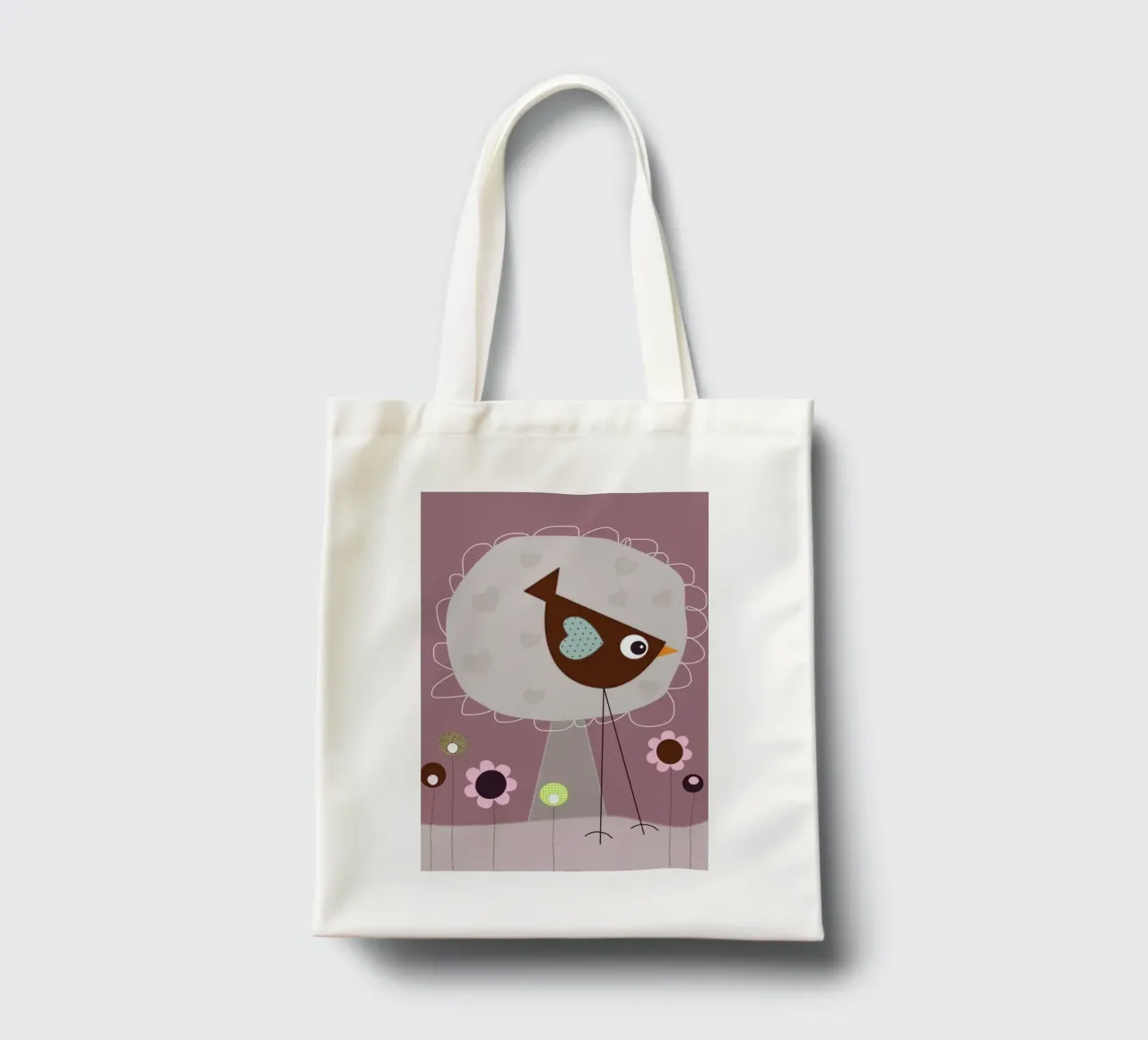 Lovely Bird Front of a House Jutebeutel von JaySan Studio