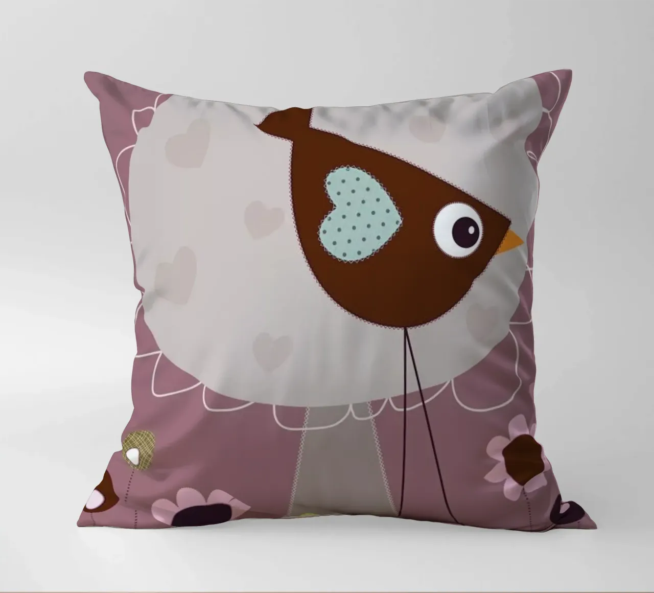 Lovely Bird Front of a House cuscino da JaySan Studio