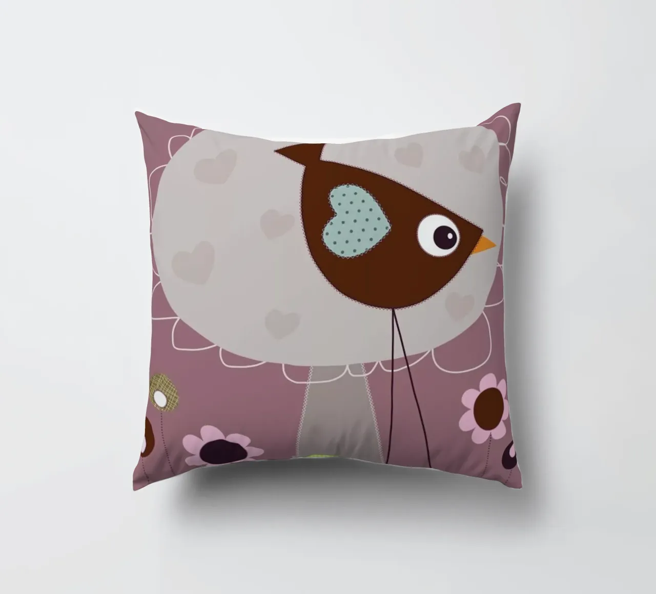 Lovely Bird Front of a House cuscino da JaySan Studio