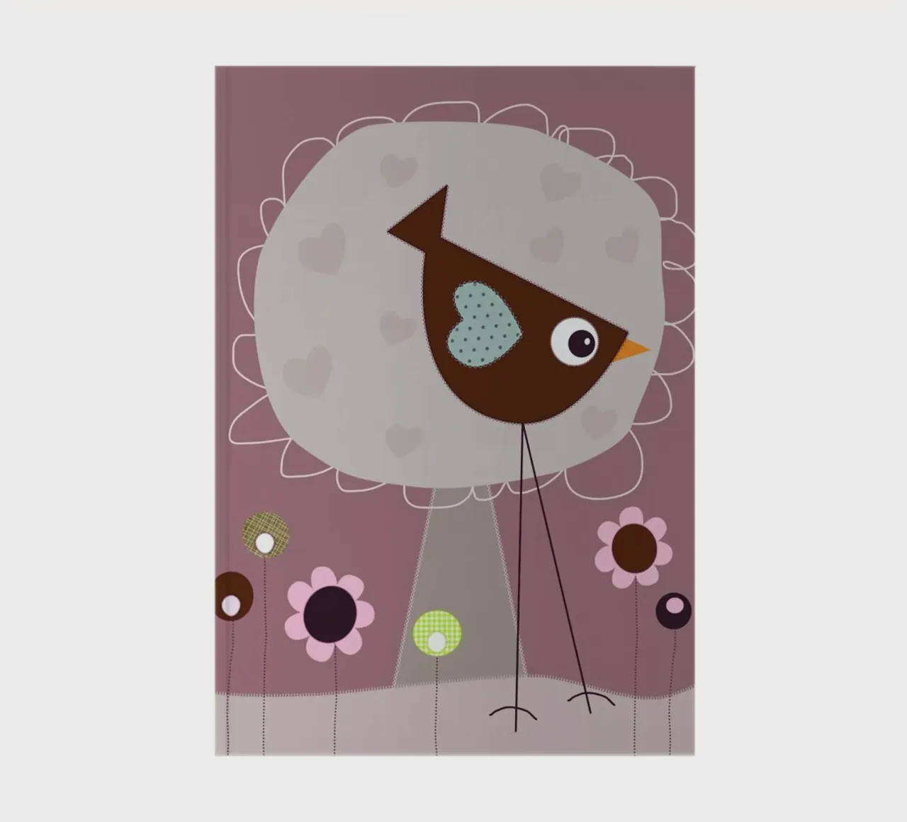 Lovely Bird Front of a House notebook by JaySan Studio