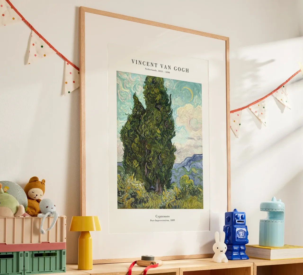 van Gogh - Zypresses poster con telaio in plastica da Old Masters