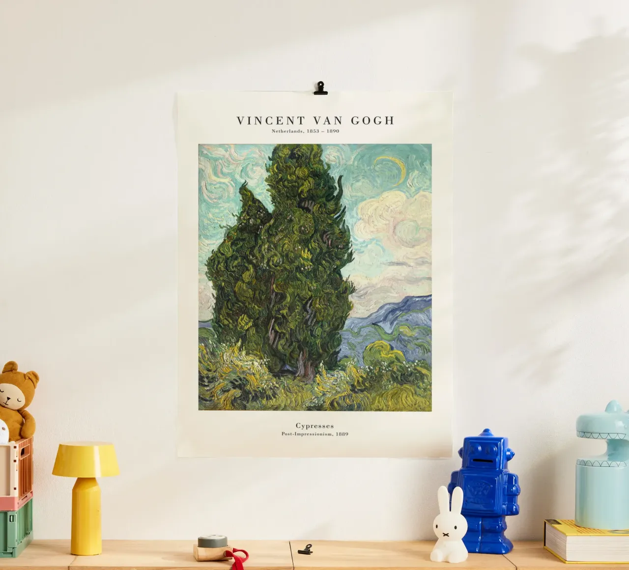van Gogh - Zypresses poster con telaio in plastica da Old Masters