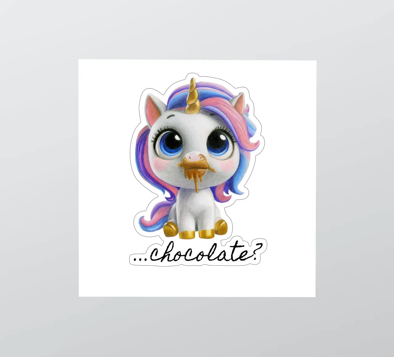 Chocolade? sticker van Graphit und Farbe