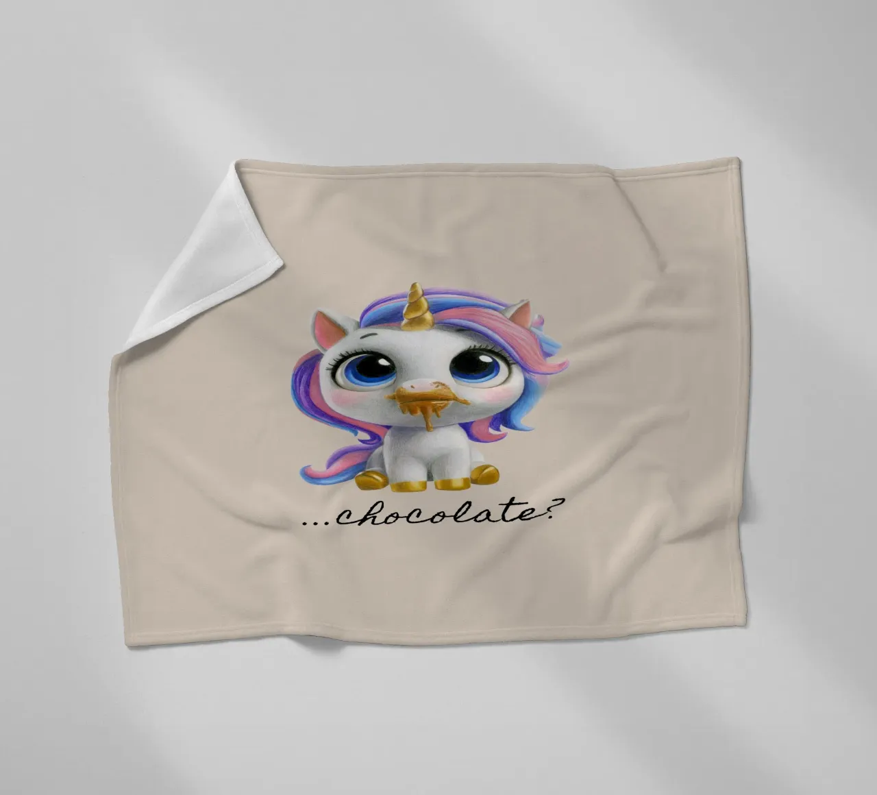 Schokolade...? Fleecedecke von Graphit und Farbe