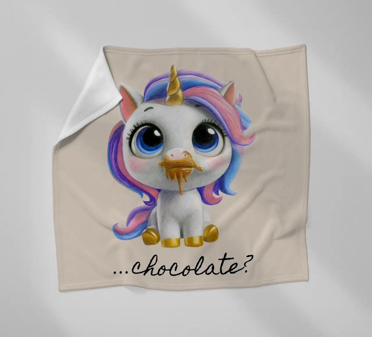 Schokolade...? Fleecedecke von Graphit und Farbe