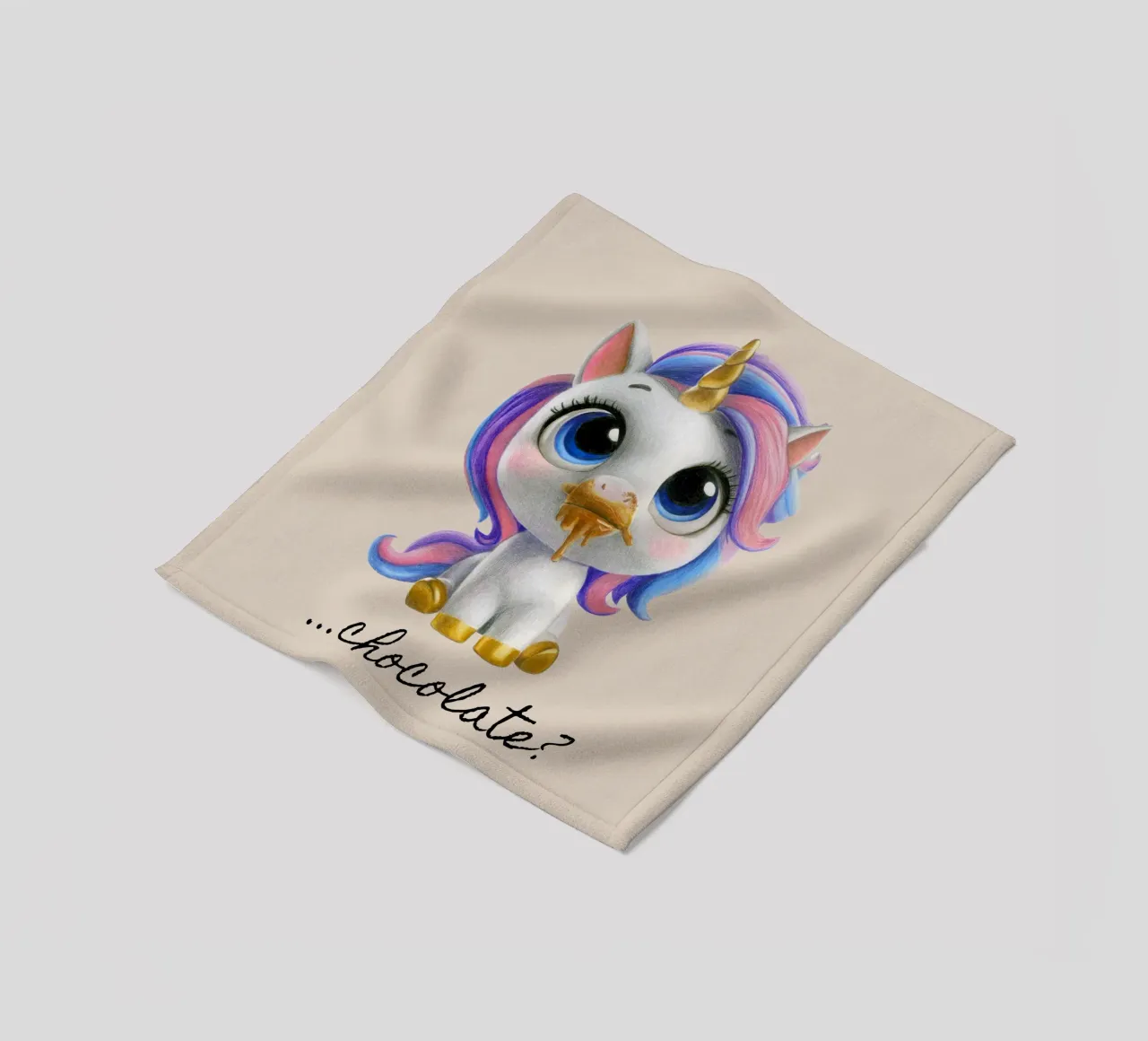 Schokolade...? Fleecedecke von Graphit und Farbe