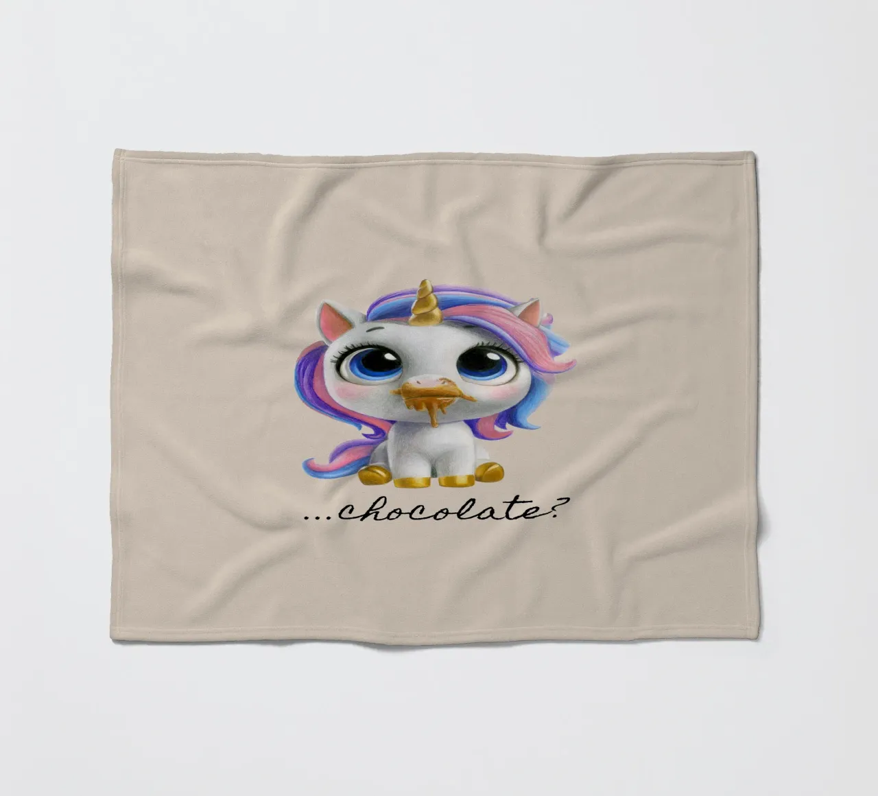 Schokolade...? Fleecedecke von Graphit und Farbe