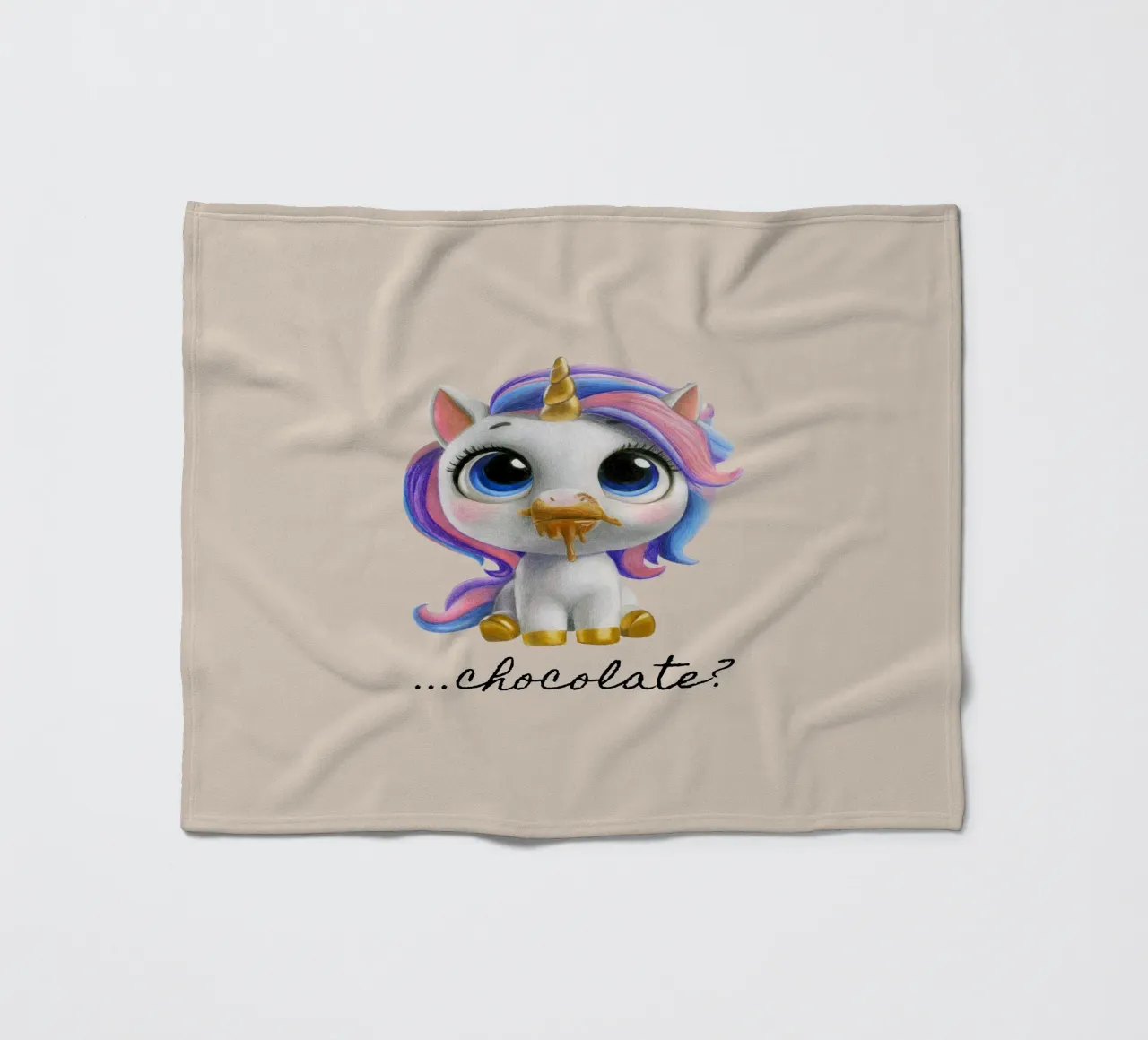 Schokolade...? Fleecedecke von Graphit und Farbe