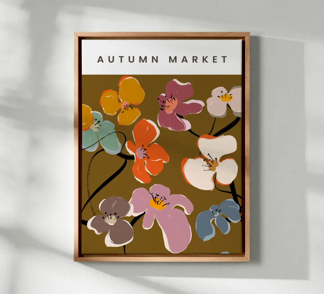 Autumn Market No 02 tela con Cornice a cassetta da treechild