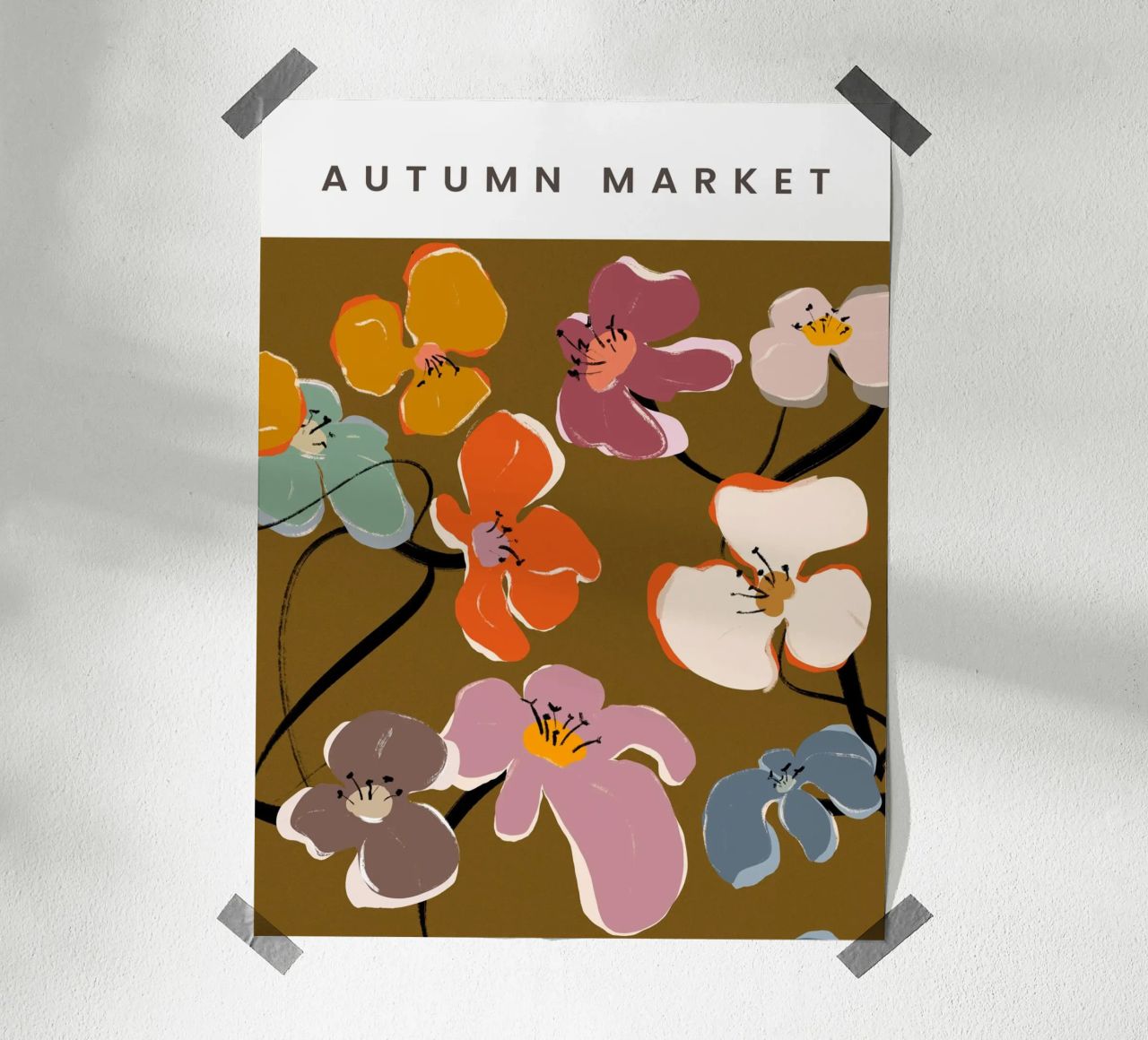 Autumn Market No 02 poster van treechild