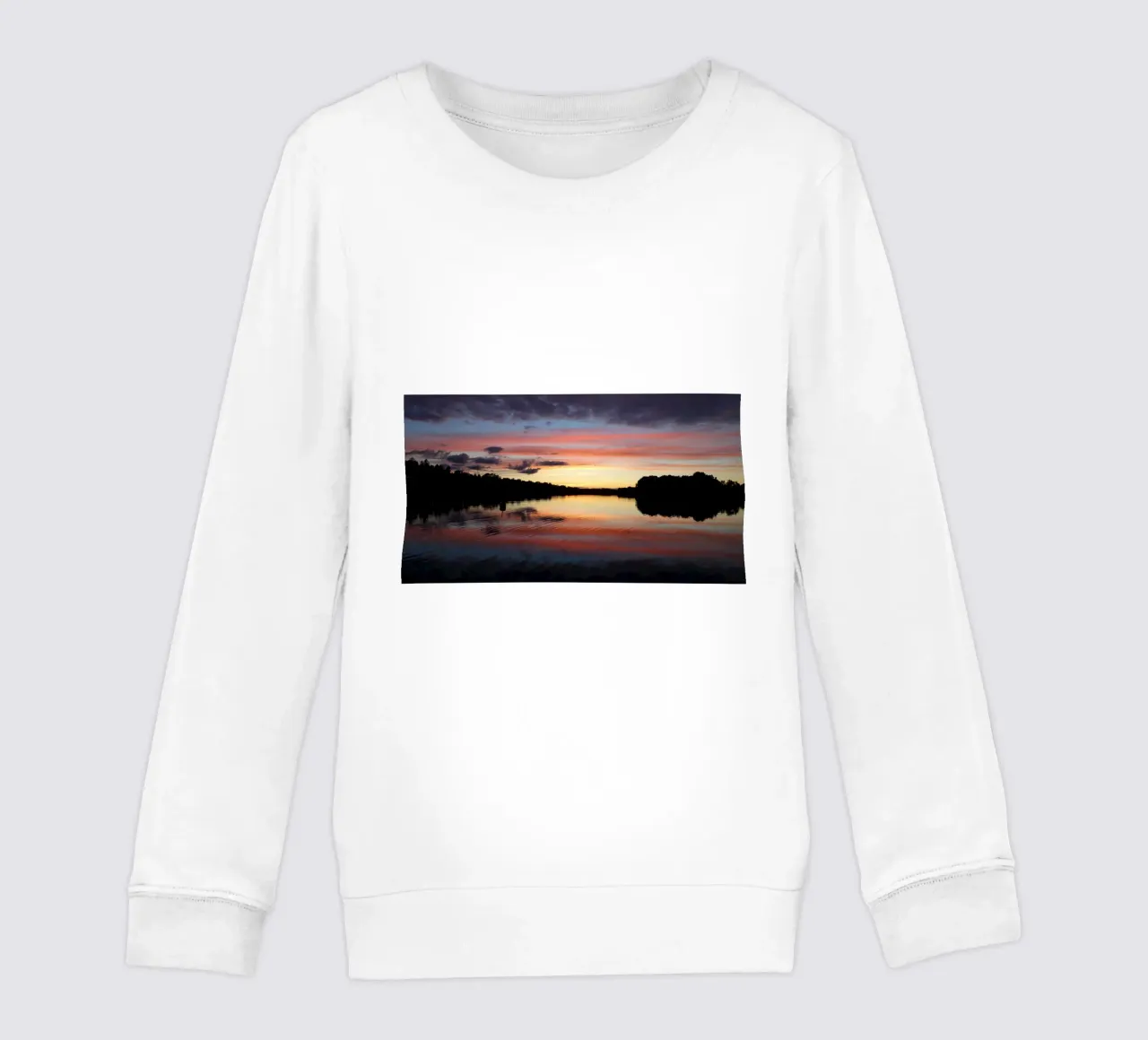 Tramonto sull'acqua felpa bambino da Massimo Frascogna