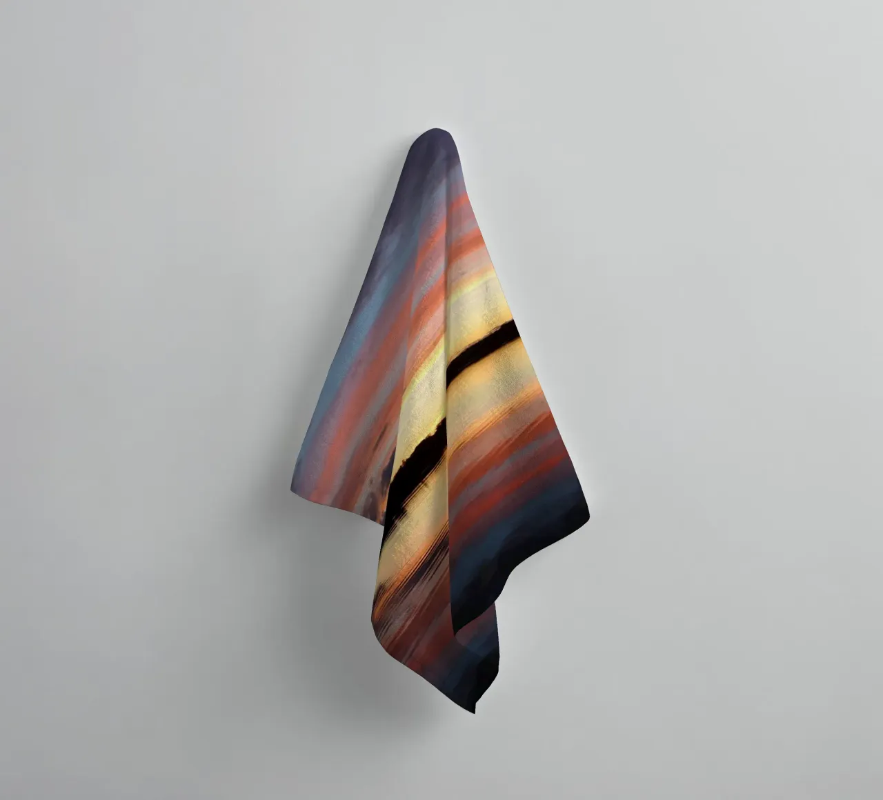 Sunset on the water towel by Massimo Frascogna