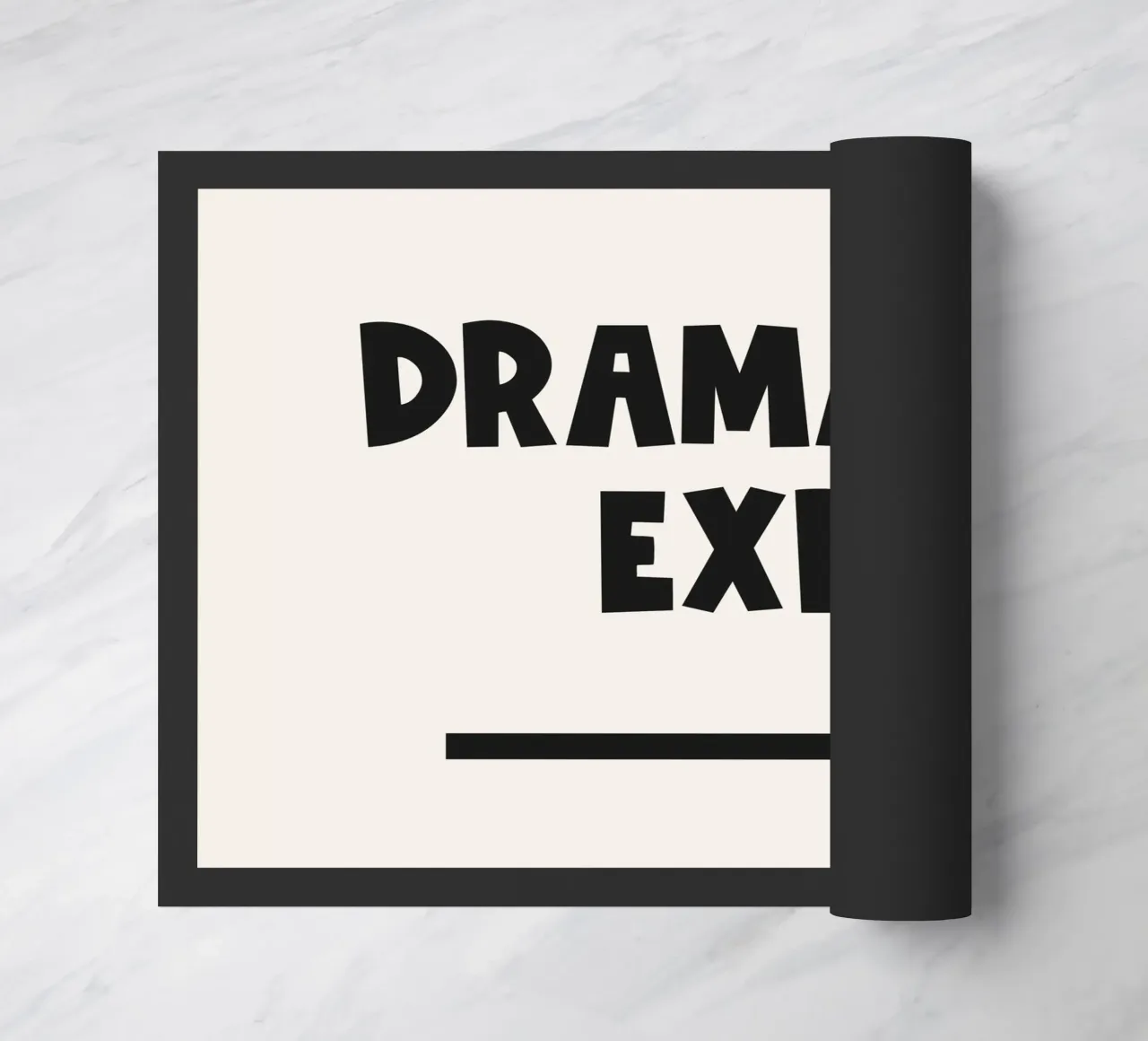 Dramatic Exit Right Arrow deurmat van Paigaam Studio