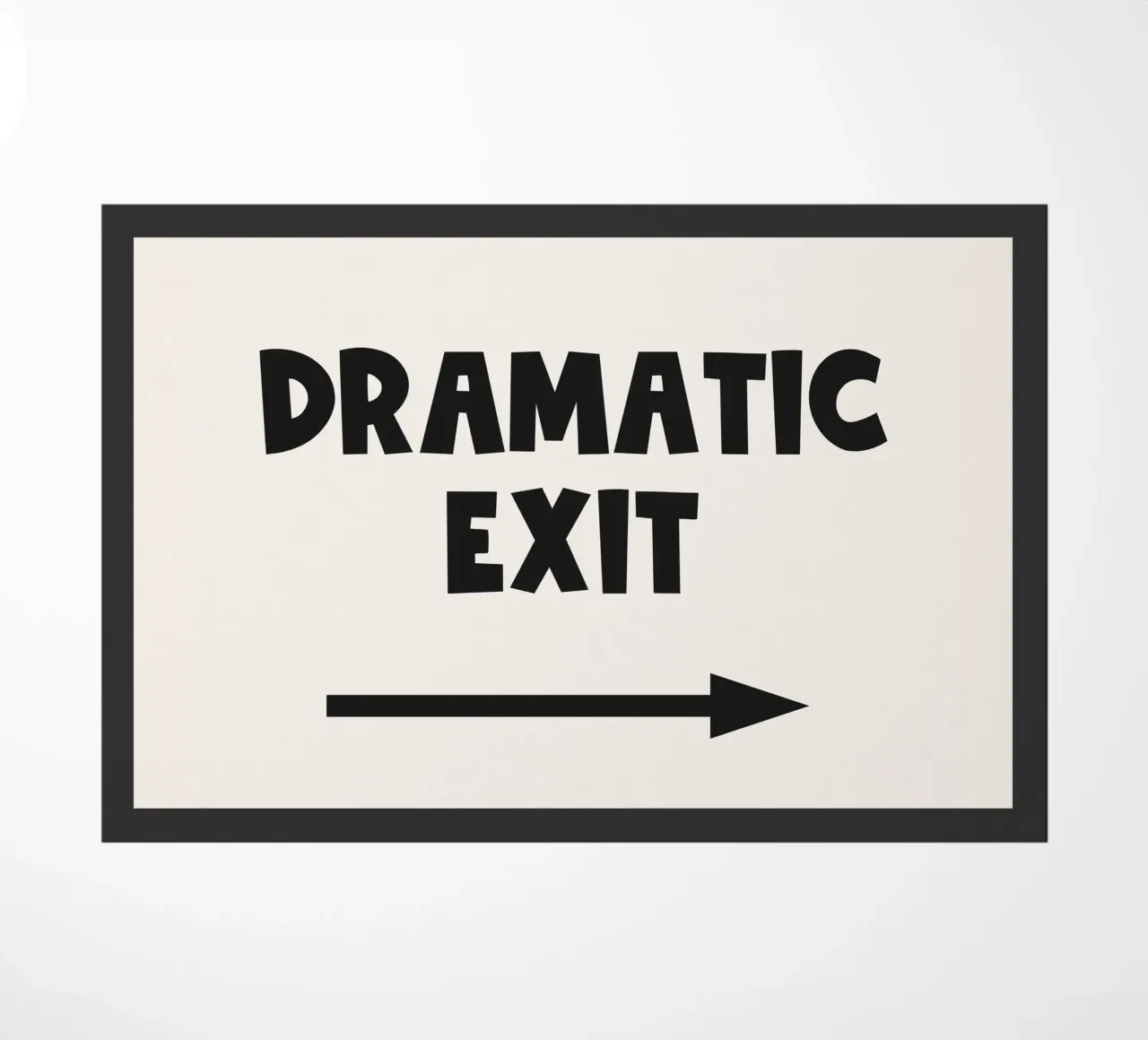 Dramatic Exit Right Arrow deurmat van Paigaam Studio