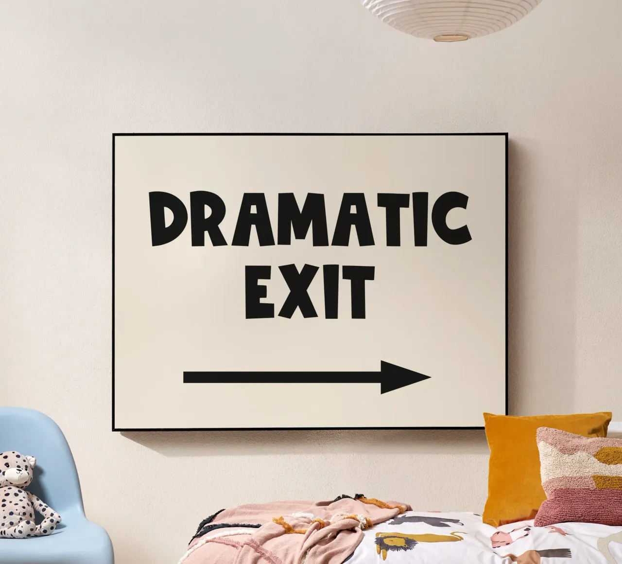 Dramatic Exit Right Arrow plexiglass da Paigaam Studio