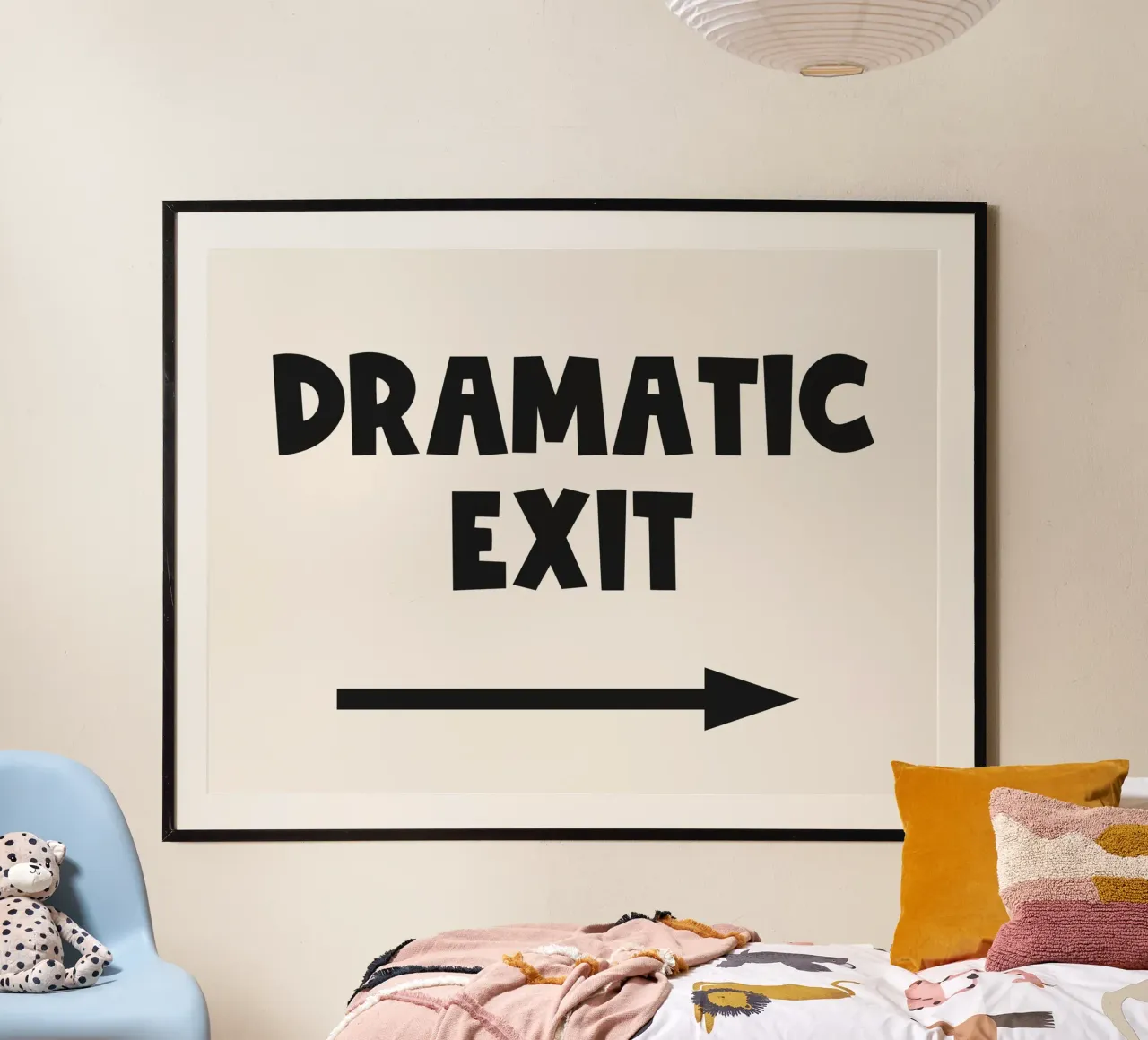 Dramatic Exit Right Arrow poster by Paigaam Studio