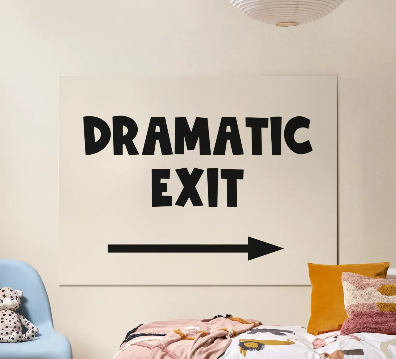 Dramatic Exit Right Arrow poster by Paigaam Studio